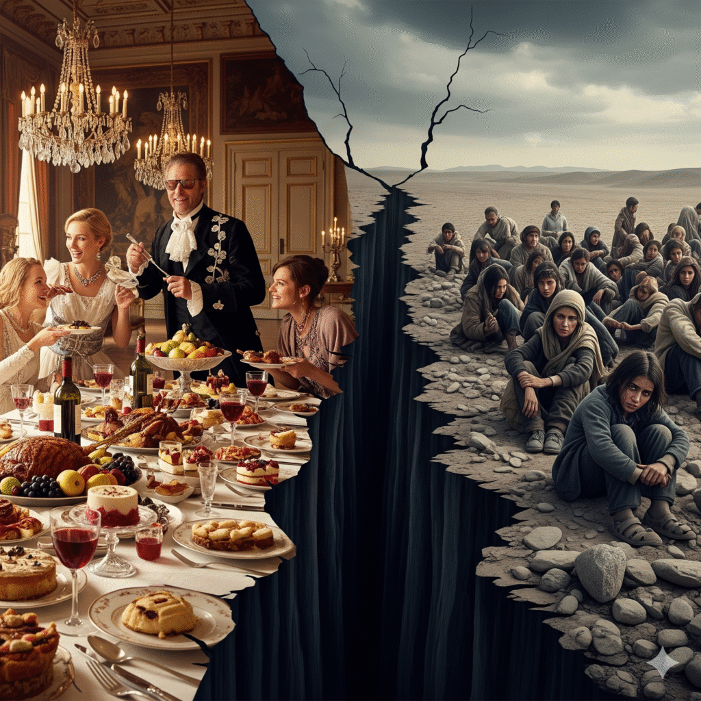 seeing the poor at the door